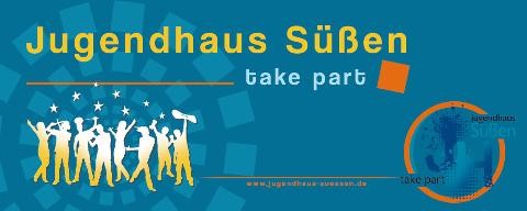 Banner "take part" Jugendhaus